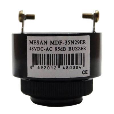 MESAN MS 1203.48VAC-DC Ø28 PANO MONTAJ BUZZER KESİK SES TERMİNAL & VİDA - 3