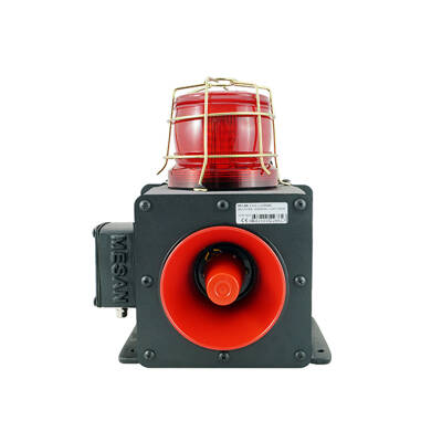 MESAN MS 1333.1.12-60VAC/DC ENDÜSTRİYEL IŞIKLI SİREN 43 SES KONTAKLI ALÜMİNYUM GÖVDE - 1