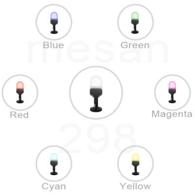 MESAN MS 293.12-24VAC/DC Ø70 RGB LED Işıklı Kolon Kontak Tip Buzzer Devrilme Aparatı - 2