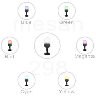 MESAN MS 293.12-24VAC/DC Ø70 RGB LED Işıklı Kolon Kontak Tip Buzzer Devrilme Aparatı - 6