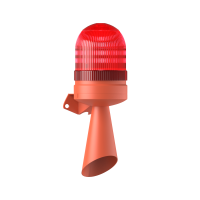 MESAN MS 5826.1.110-220VAC Ø70 LED Flaşör 2 Ses Borulu Elektronik Siren Duvar Montaj - 3