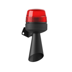 MESAN MS 5841.1.12-24VAC/DC Ø70 LED Multifonksiyon 10 Ses Borulu Elektronik Siren Duvar Montaj