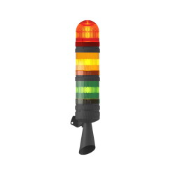 MESAN MS 5844.1.3.2.12-24VAC/DC Ø70 3 Kat LED Multifonksiyon 2 Ses Borulu Elektronik Siren Duvar Montaj - 2