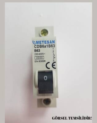 METESAN CDB17N1B20, 6 KA 1P 20A B OTOMATİK SİGORTA - 1