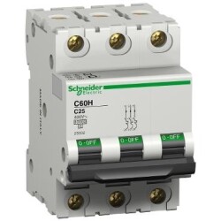 Schneider Electric 24998, M.GERİN C60H3PC6A 10KA C SE 6A 3KUT OTO SİG - Schneider