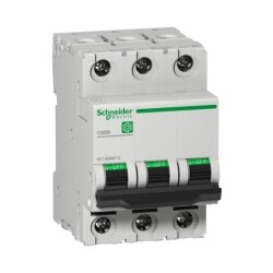 Schneider Electric 24349, C60N/C10 24349 Devre Kesici 10A 3 Kutuplu 400VAC 6KA C Eğrisi