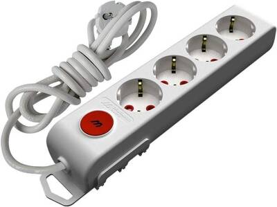 Mutlusan Dört'lü Anahtarlı Topraklı Grup Priz 2 Mt Ri-Tech - 001 175 420002 02 00 - 1