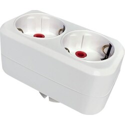 Mutlusan 001 170 033003 00 00, İkili Topraklı Fiş-Priz (Düz Tip) - Mutlusan