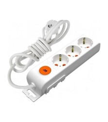 Mutlusan Rı-Tech 3lü 2mt Anahtarlı Ups 001 175 340002 02 00 Üçlü Anaht. Ups Grup Priz