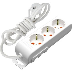 Mutlusan Ri-Tech 3'Lü Topraklı Grup Priz Çocuk Korumalı 2 Metre Kablolu -001 175 310002 02 00 - Mutlusan