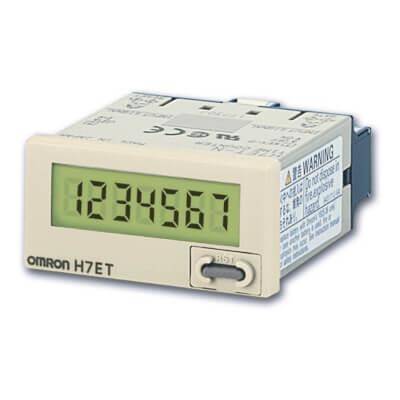 Omron H7ETN1OMI, Zaman Sayıcı, DIN 48x24 mm, dahili pilli, LCD, gri kasa - 1
