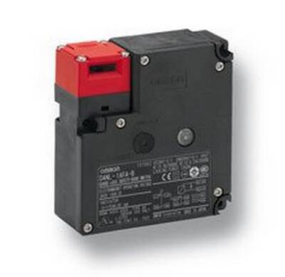 Omron D4NL4FFGB, Selenoidli Güvenlik-kapı Switch, D4NL, M20, 2NC/1NO + 2NC (yavaş kapama), kafa: plastik, 24-VDC selenoid kilitlemeli/mekanik açmalı, 10 ila 115 VAC/VDC LED indikatör - 1