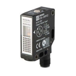 Omron E3S-DBP22T-OMS, Fotoelektrik algılayıcı, modellik, kırmızı LED, ince obje, dar ışınlar, potiyometreli, 0.7m, PNP, M12