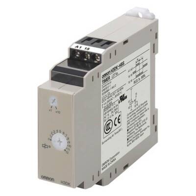 Omron H3DKHBLACDC2448OMI, Timer, DIN rail mounting, 22.5mm, power off-delay, - 1