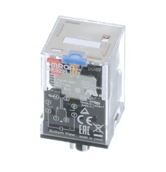 Omron MKS2P IDC12 BY OMZ, 8PİM 10A 12DC Mekanik Göstergeli Geçme Röle - Omron