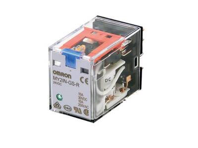 OMRON MY4INGSDC100110BYOMZ, Röle, geçmeli, 14 pimli, 4PDT, 6 A, mekanik ve LED göstergeler, 24 VDC - 1