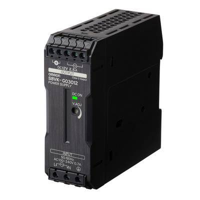 OMRON S8VKG03012 Kitap tipi güç beslemesi, PRO, 30 W, 12 VDC, 2.5 A, DIN ray montajı - 1