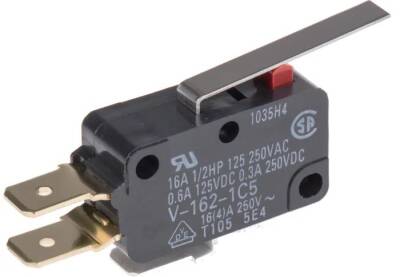 OMRON V-162-1C5R Mikro anahtar SNAP EYLEMİ; kaldıraçlı; SPDT; 16A/250VAC; AÇIK-(AÇIK) - 1