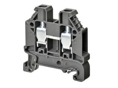Omron XW5T-S6-011-1, Terminal Bloğu, Vidalı, 2 Kutuplu, 1kV, 41A, 6mm², Koyu Gri - 1