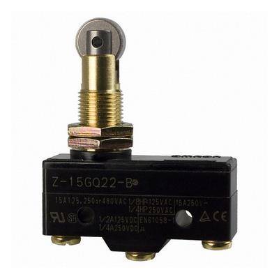 Omron Z15GQ8B, Genel amaçlı temel anahtar, yüksek çalıştırma kuvveti, panel montajlı piston, SPDT, 15A - 1