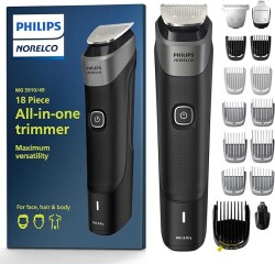 Philips NorelcoMultigroom Serisi 5000 18 Parça, Sakal Yüzü, Saç, Vücut ve Samimi Saç Kesme Makinesi, Erkekler için - BIÇAK YAĞI YOK MG5910/49 - Philips