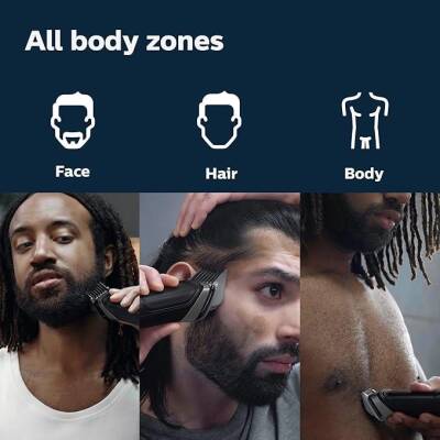 Philips NorelcoMultigroom Serisi 5000 18 Parça, Sakal Yüzü, Saç, Vücut ve Samimi Saç Kesme Makinesi, Erkekler için - BIÇAK YAĞI YOK MG5910/49 - 6