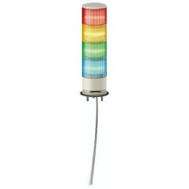 Telemecanique Sensors XVGB4SW,Easy Harmony XVG, Monoblok ışıklı kolon, Ø60, kırmızı turuncu yeşil mavi, sabit ışıklı, buzzer, taban montajı, IP42, 24 V AC/DC - 1