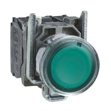 Schneider Electric XB4BW33M5, yeşil sıva altı eksiksiz ışıklı Buton 22 yaylı dönüş 1NA+1NK 220...240V - 1