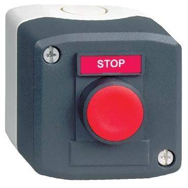Schneider Electric XALD111H29, koyu gri istasyon - 1 kırmızı sıva altı Buton Ø22 yaylı dönüş 1NA "Stop" - 1