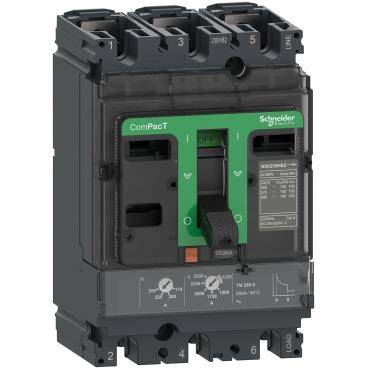 Schneider Electric C25F3TM200, 140-200 Amper, 36 kA, 3 Kutuplu, Kompakt Şalter, NSX250F, TM200D Korumalı - 1