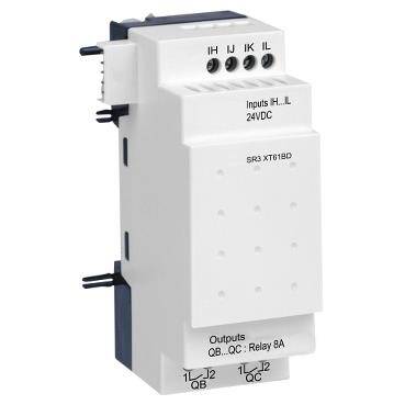 Schneider Electric SR3XT61BD, Dijital G/Ç uzatma modülü - 6 G Ç - 24 V DC - Zelio Logic için - 1