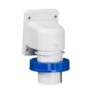 Schneider Electric 83854, Eğik Makina Fişi, 3x16 Amper, Monofaze, 2P+T, IP67, Vidalı Bağlantı - 1