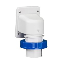 Schneider Electric 83854, Eğik Makina Fişi, 3x16 Amper, Monofaze, 2P+T, IP67, Vidalı Bağlantı