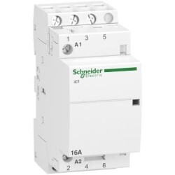 Schneider A9C22813, 16 Amper, 3NA, Sessiz Kontaktör, 220-240 Volt AC, 3 Kutuplu