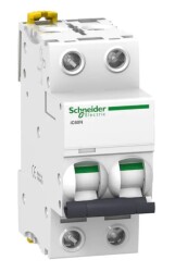 Schneider Electric A9F74201, 1 Amper, 2 Fazlı, C Tipi, Otomatik Sigorta, 6 kA, C1x2