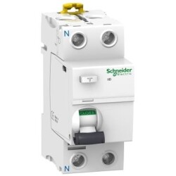 Schneider A9R10216, 16 Amper, 10mA, AC Tip, Monofaze, Kaçak Akım Koruma Rölesi, 2 Kutuplu (1 Faz+Nötr)