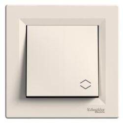 Schneider Electric EPH04002323, Asfora - 1P 2 yönlü anahtar - vidasız terminaller - krem - kartonlu ambalajlama - Schneider