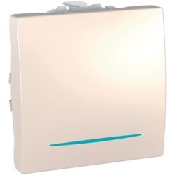 Schneider Electirc MGU3.201.25N, Unica - külbütör anahtarı - 1 yollu - 10 AX 250 VAC - 2 m - fildişi - Schneider