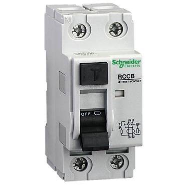 Schneider Electric 23018, rezidüel akım devre kesici ID - 2 kutup - 63 A - sınıf AC 30 mA - 1