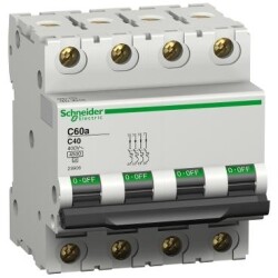 Schneider Electric 23803, C60 - devre kesici - C60a - 4P - 6A - C eğrisi
