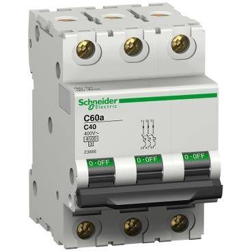 Schneider Electric 23823, C60 - devre kesici - C60a - 3P - 6A - C eğrisi - 1
