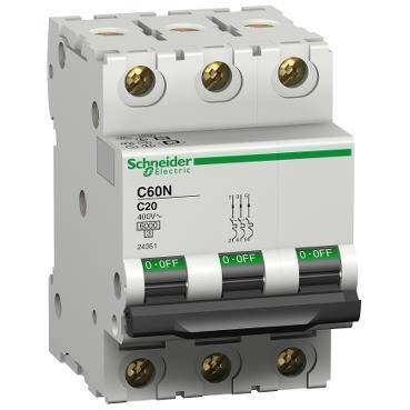 Schneider Electric 24348, C60N3PC6A 6KA C SE 6A 3 KUT OTO SİG. - 1