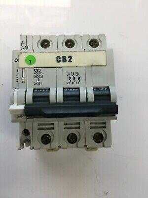  Schneider Electric, 24351, C60n3pc20a 6ka C Se 20a 3kut Oto Sig.