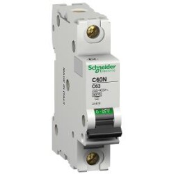 Schneider Electric 24409, C60N1PC63A 6KA C SE 63A 1KUT OTO SİG - Schneider