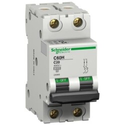 Schneider Electric 24989, C60 - devre kesici - C60H - 2P - 25A - C eğrisi - Schneider