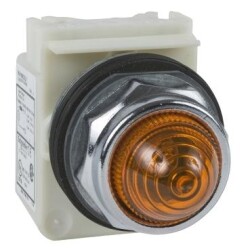 Schneider Electric 9001KP7A9, Sekizgen Pilot Lamba 30 - Sarı - Akkor BA 9s - 230 V AC - IP66