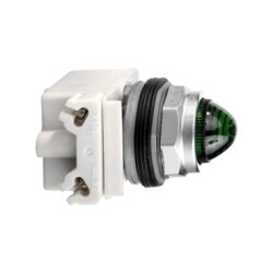 Schneider Electric 9001KP7G9, Sekizgen Işıklı Buton Yeşil - Akkor BA 9s - 230 V AC - IP66
