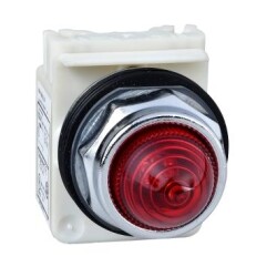 Schneider Electric 9001KP7R9, Sekizgen Pilot Lamba 30 - Kırmızı - Akkor BA 9s - 230 V AC - IP66