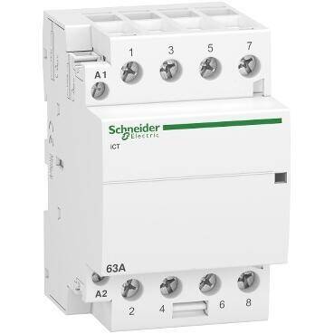Schneider Electric A9C20864, 63 Amper, 4NA, Sessiz Kontaktör, 220-240 Volt AC, 4 Kutuplu - 1