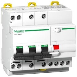Schneider Electric A9D31725, 25 Amper, 30mA, Trifaze, C Tipi, Kaçak Akım Korumalı Otomatik Sigorta, 4 Kutuplu (3Faz+Nötr), 6 kA - Schneider